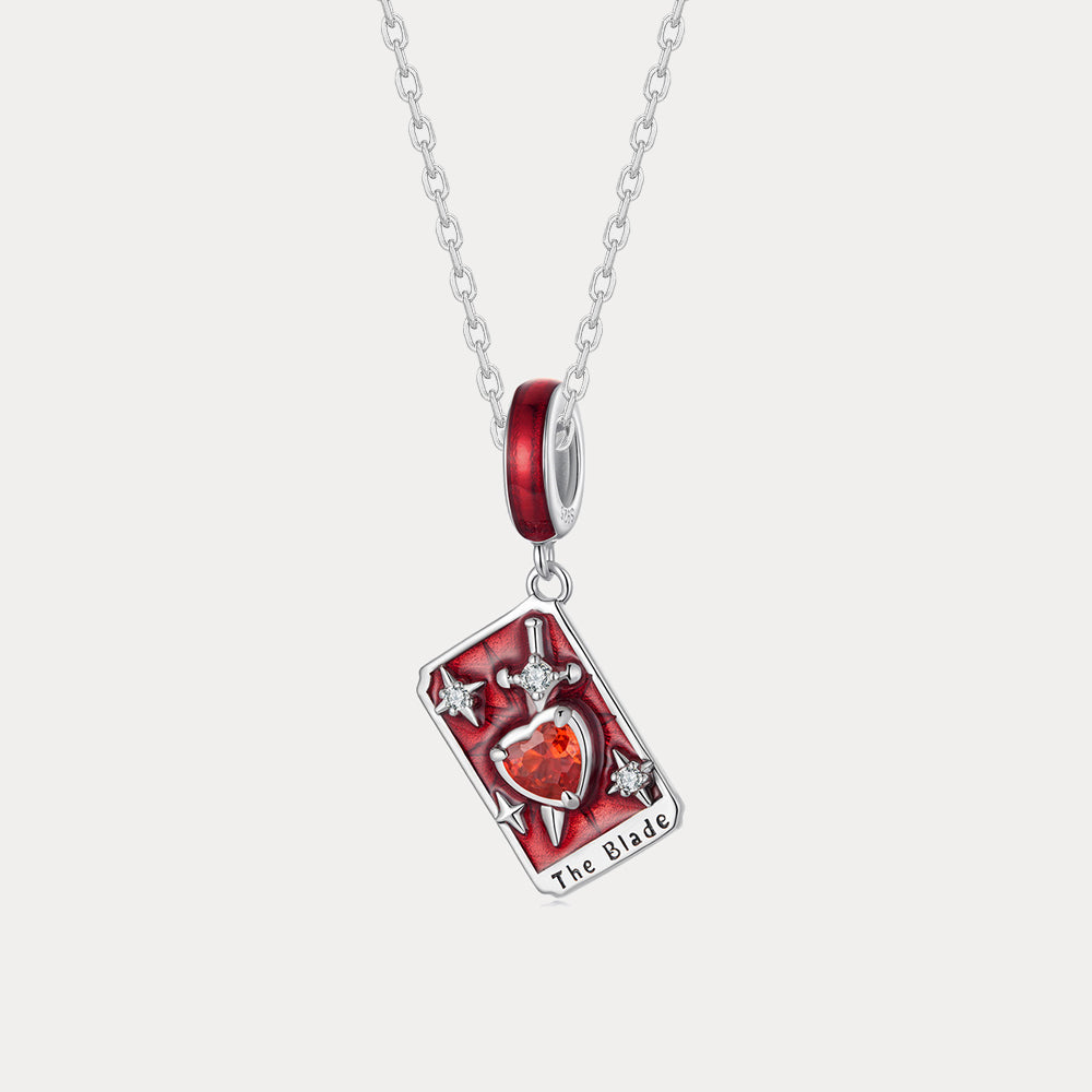 Silver Tarot Card Necklace