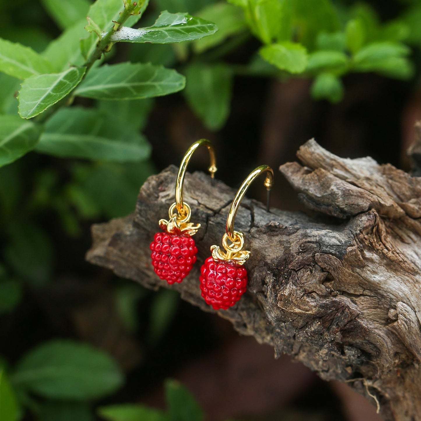Raspberry Earrings