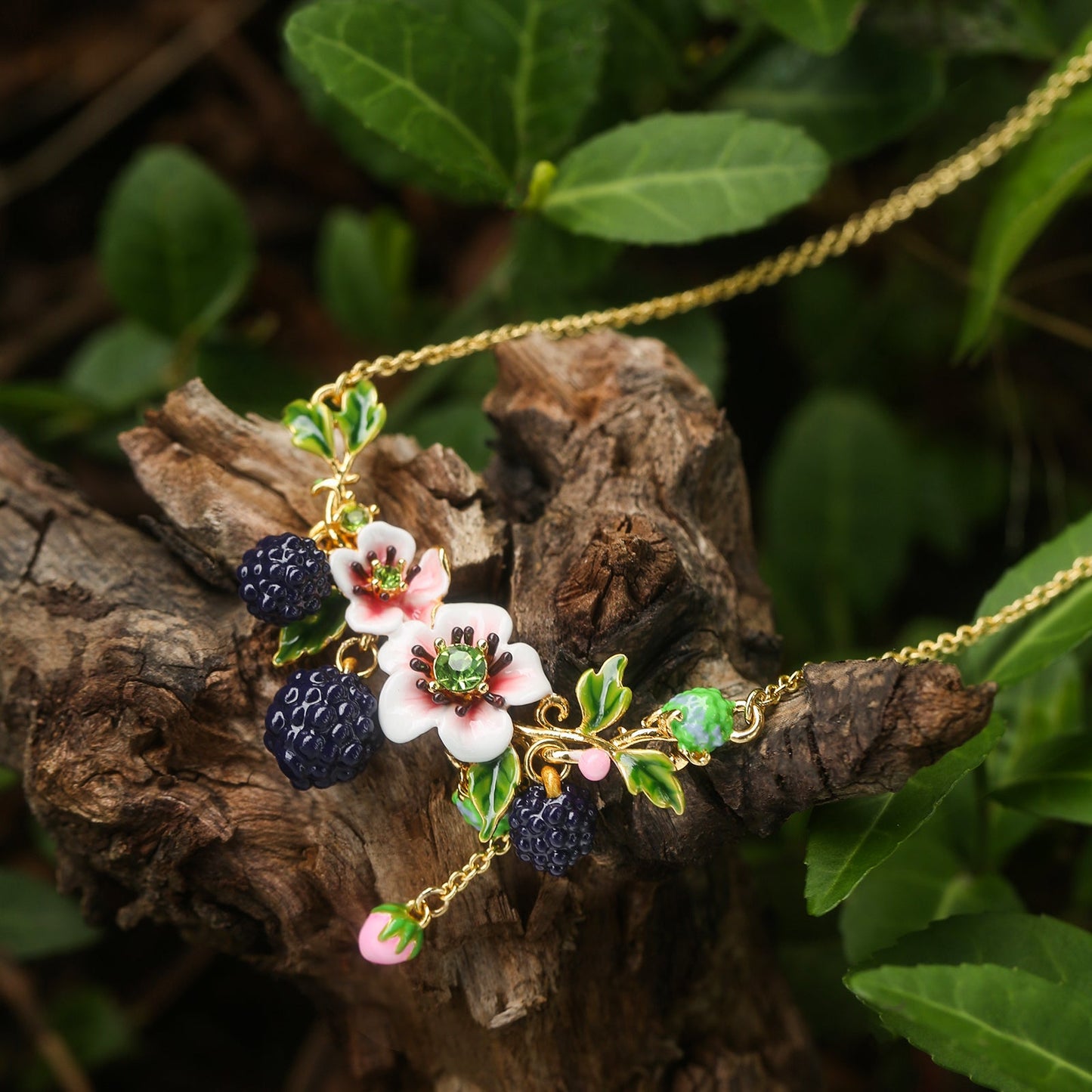 Blackberry Flower Necklace