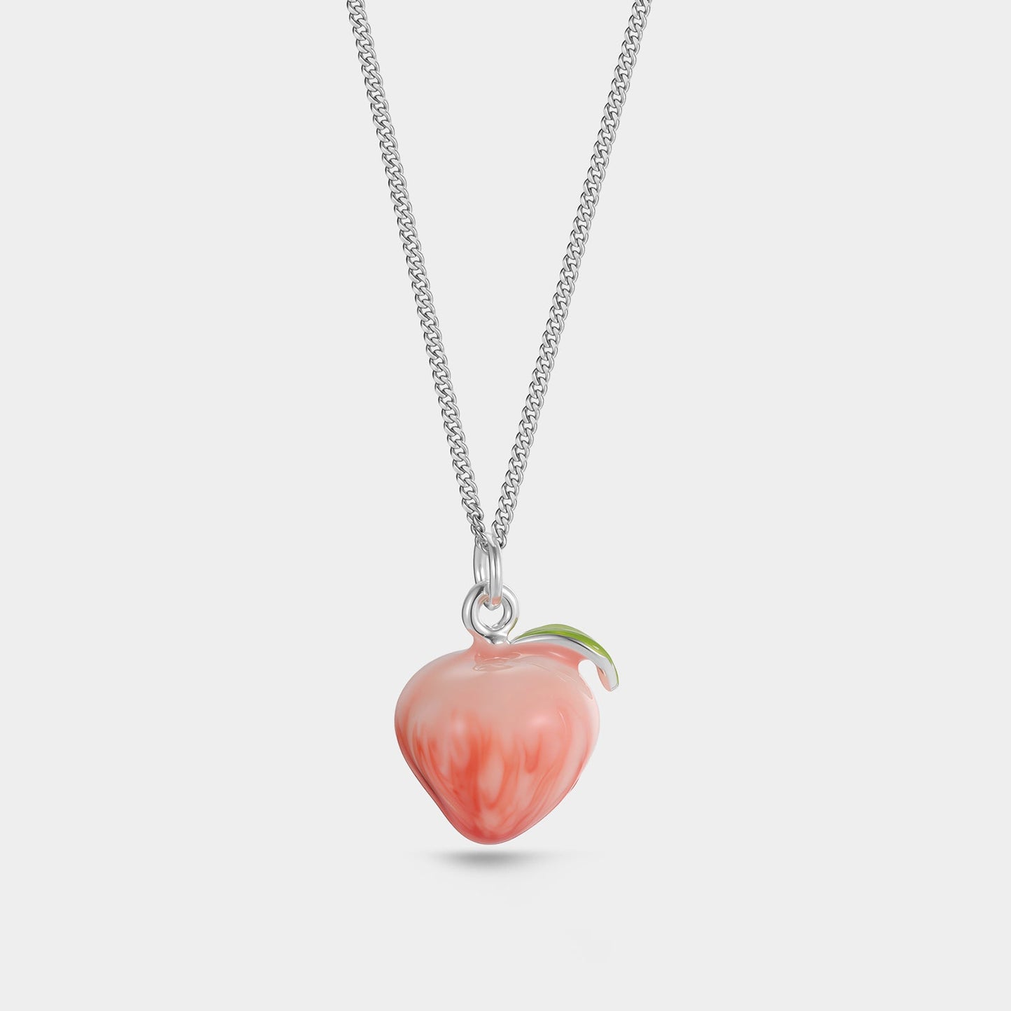 Silver Peach Necklace