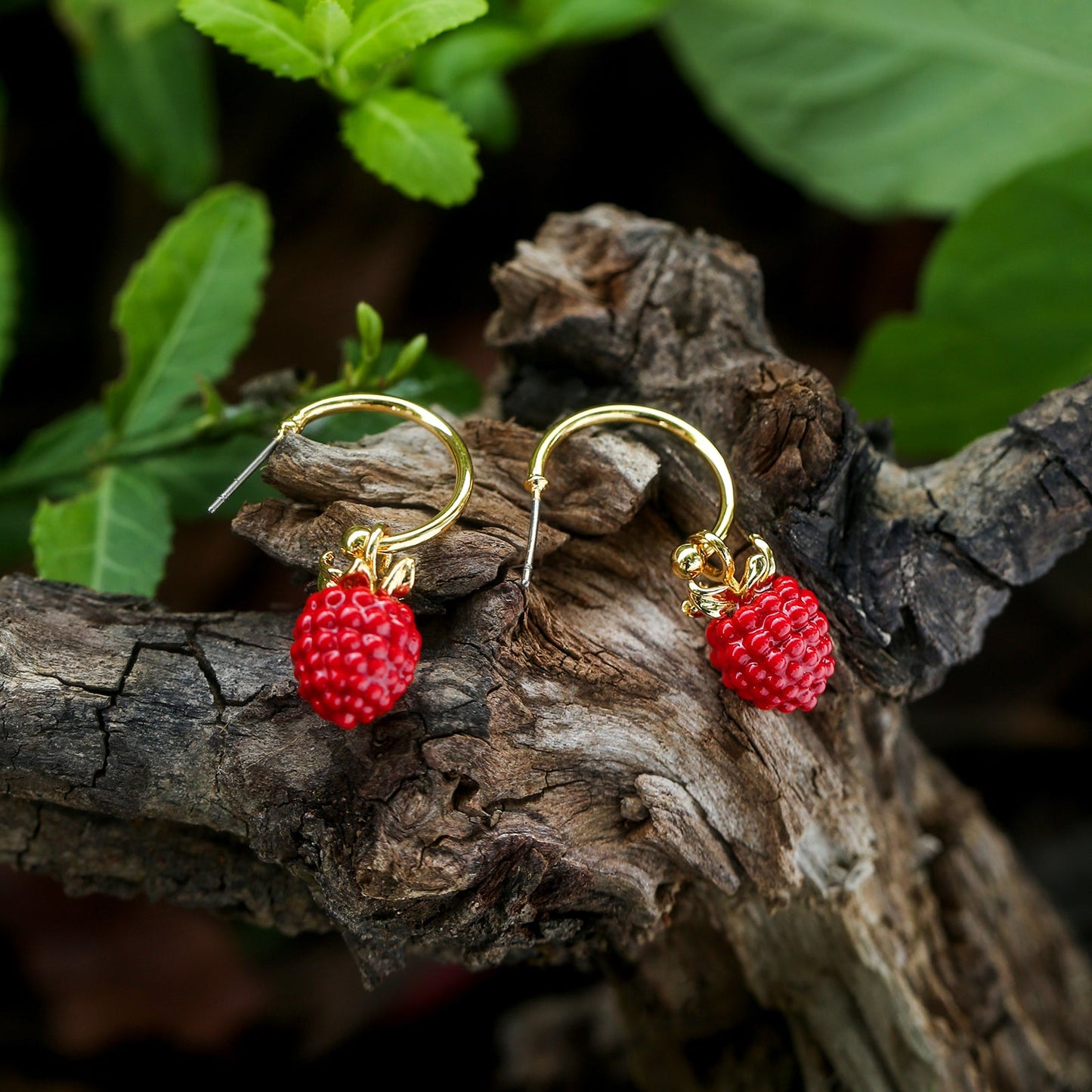 Raspberry Earrings