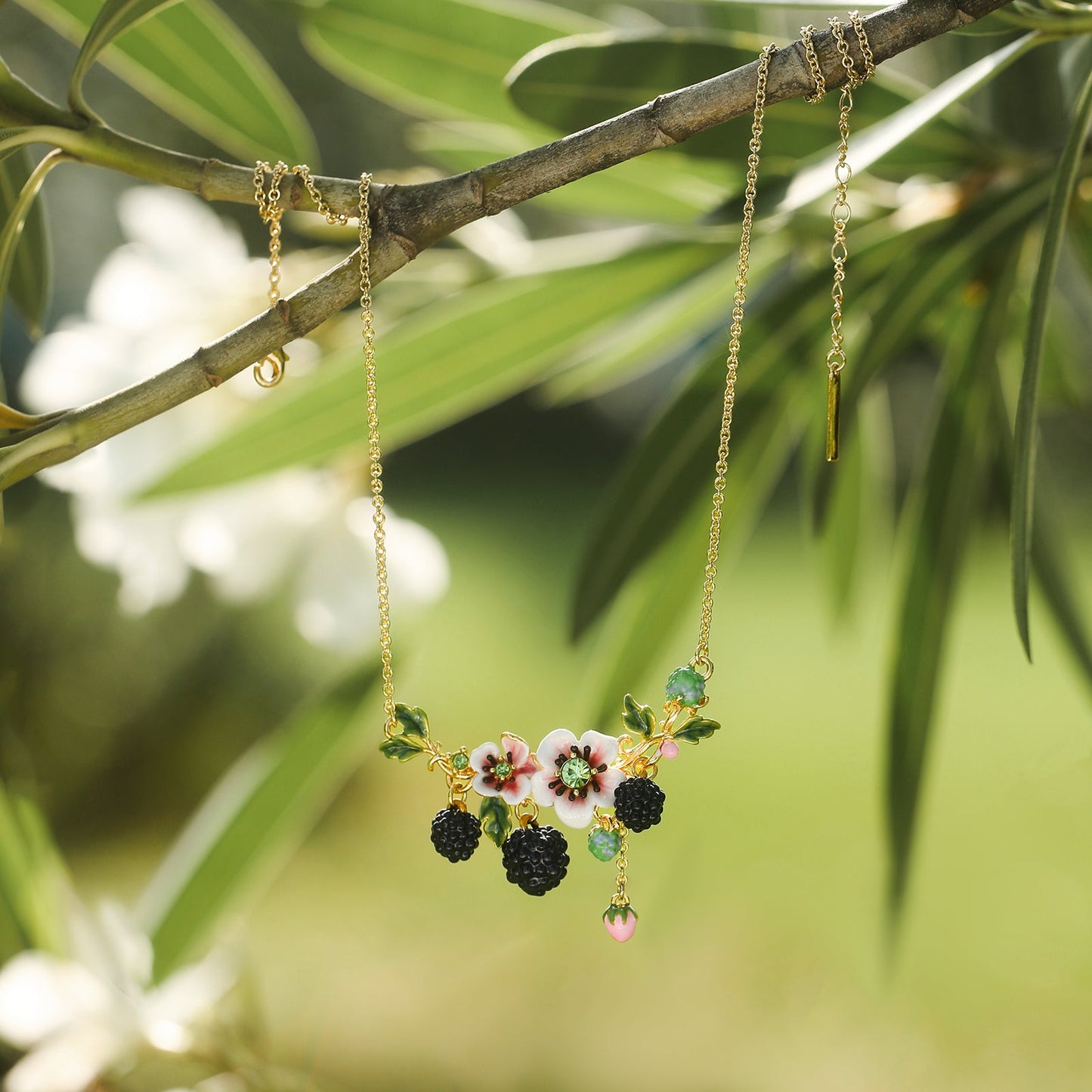Blackberry Flower Necklace