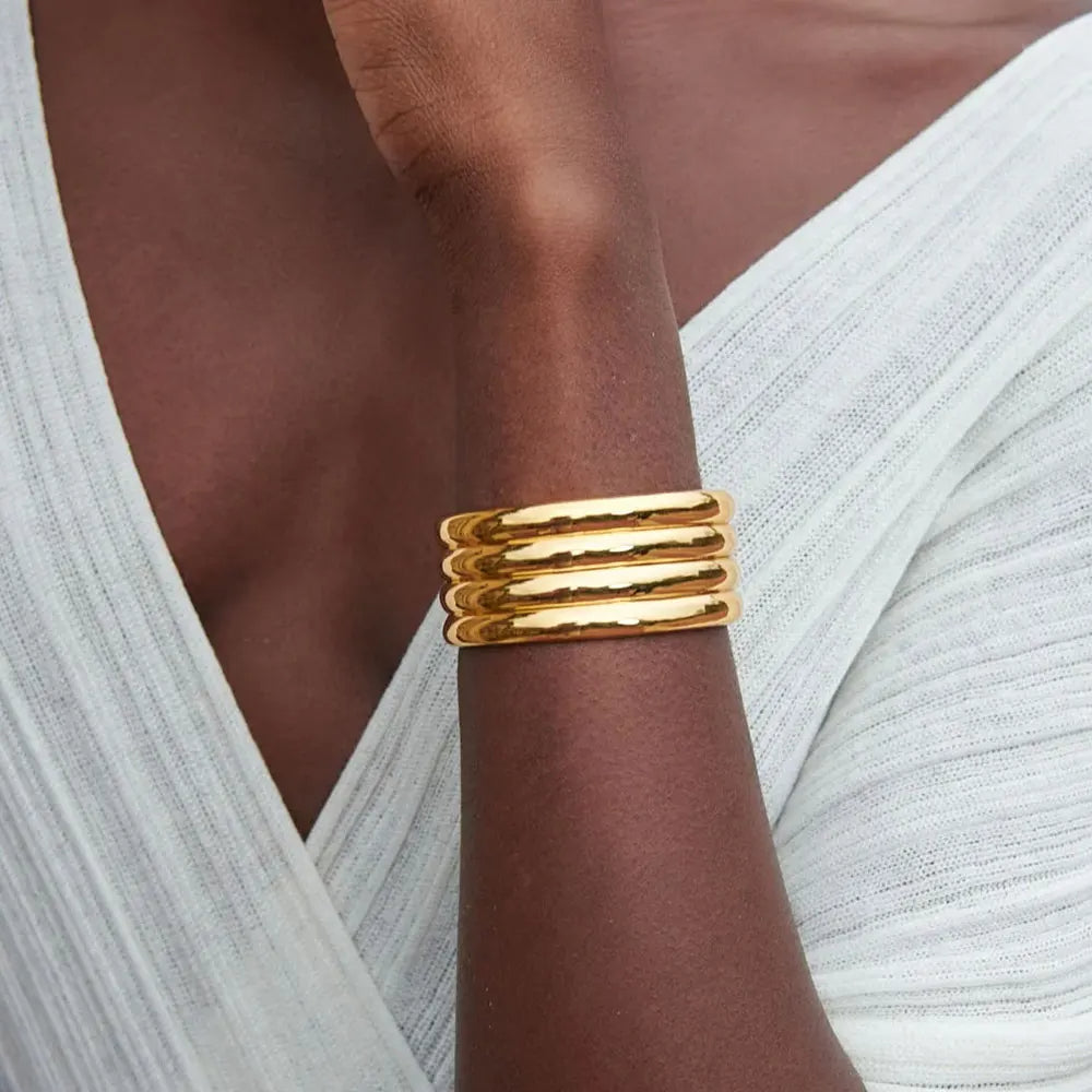 Strata Cuff Wide Bracelet Gold/Silver