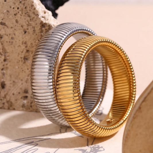 Fusion Bands - 20mm Wide Gold / Silver Bracelet