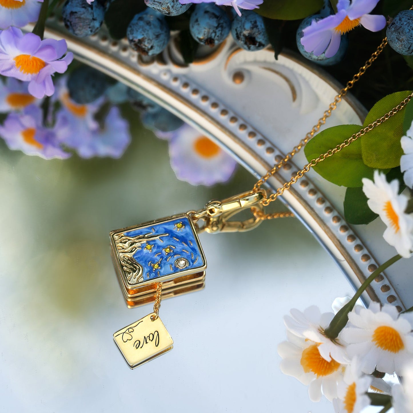 Starry Night Locket Necklace