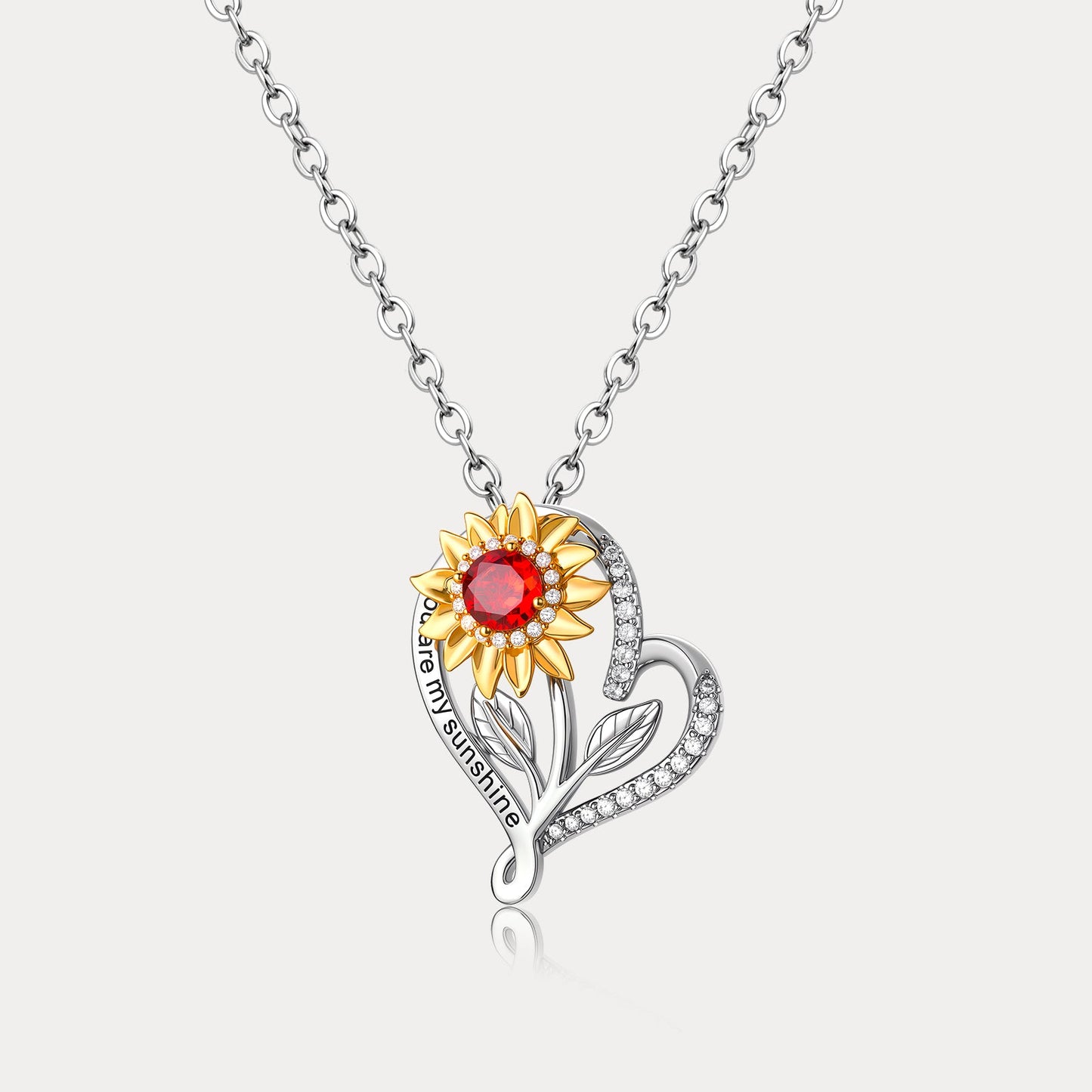 Sunflower Heart Necklace