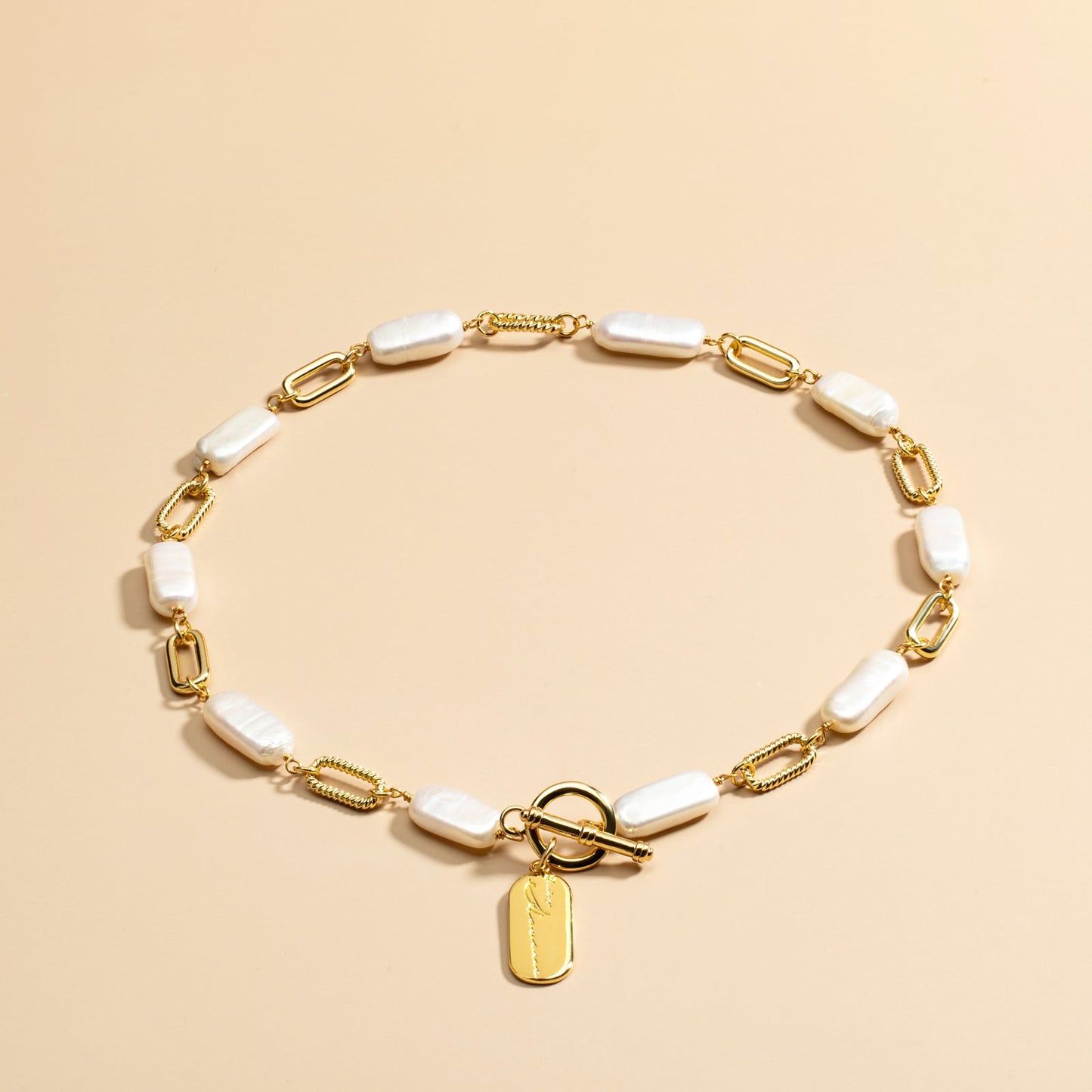 Baroque Pearl Chain Necklace