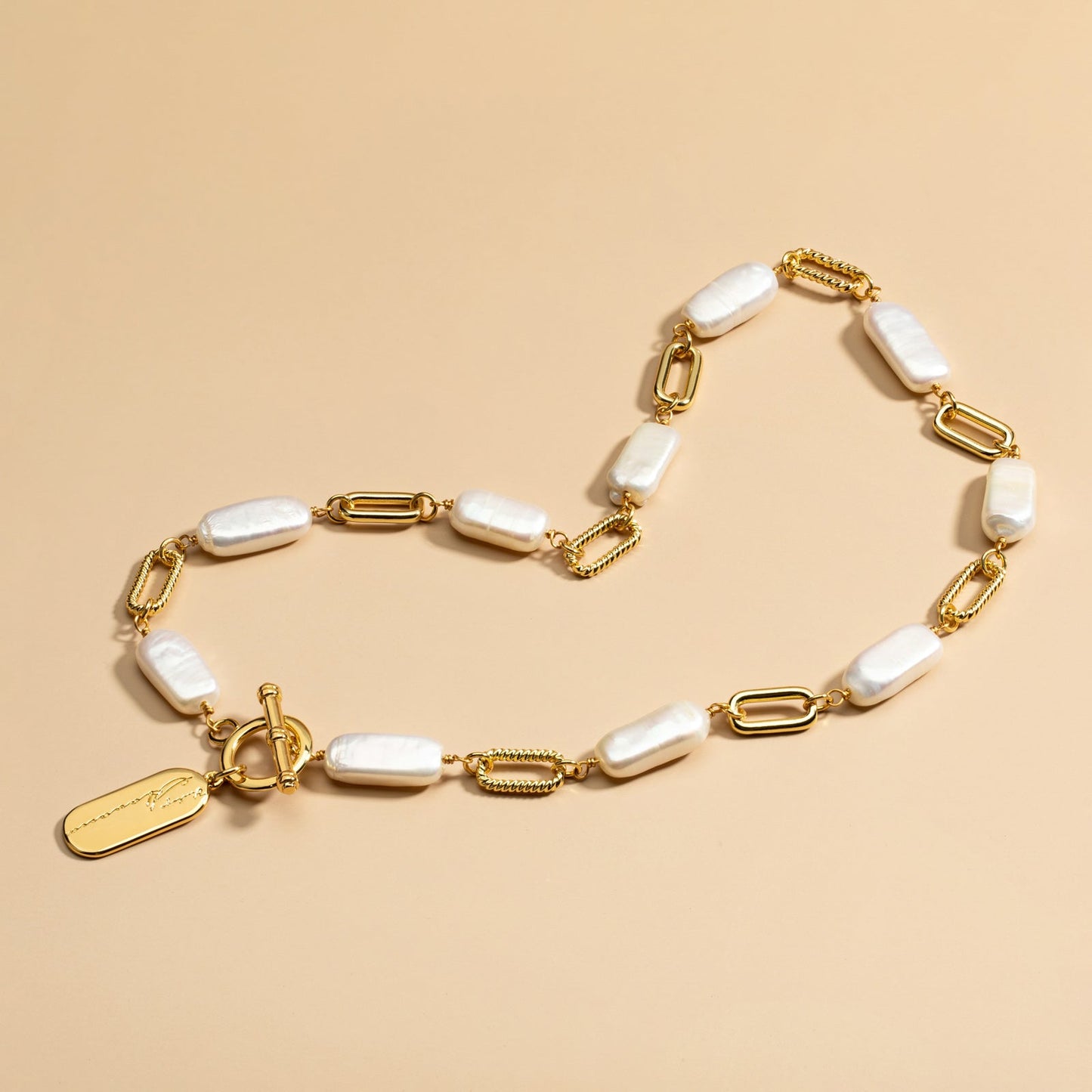 Baroque Pearl Chain Necklace