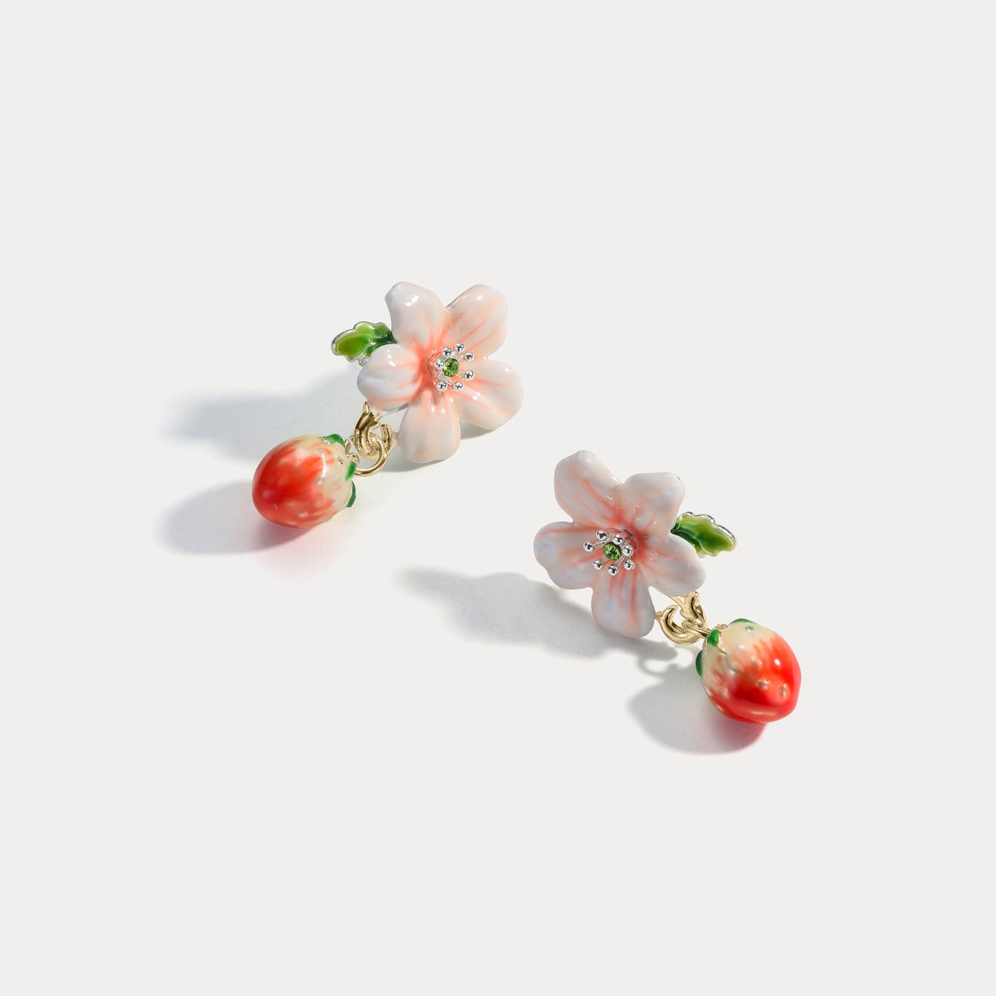 Strawberry Flower Earrings