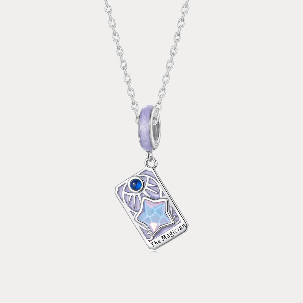 Silver Tarot Card Necklace