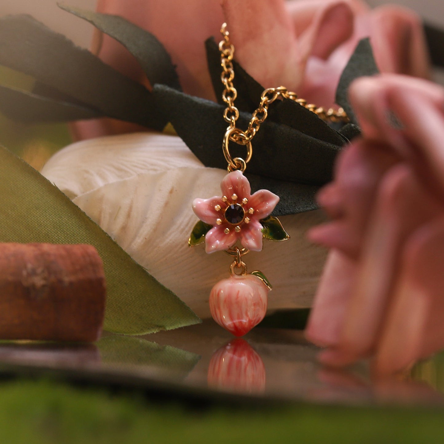 Peach Blossom Necklace
