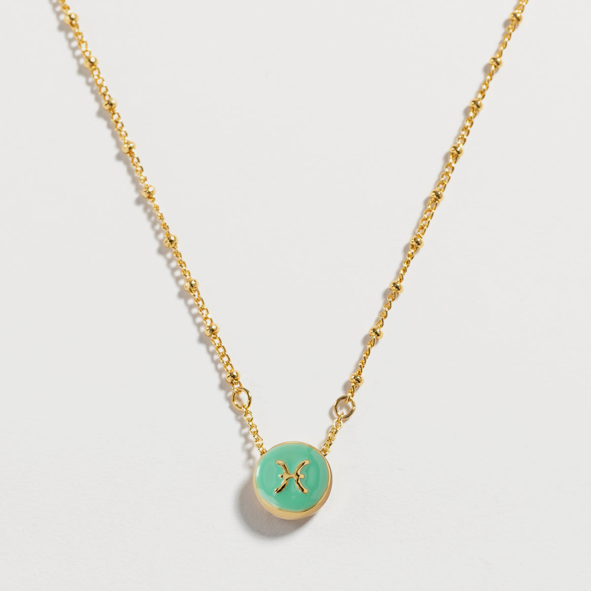 Zodiac Sign Four-leaf Clover Necklace