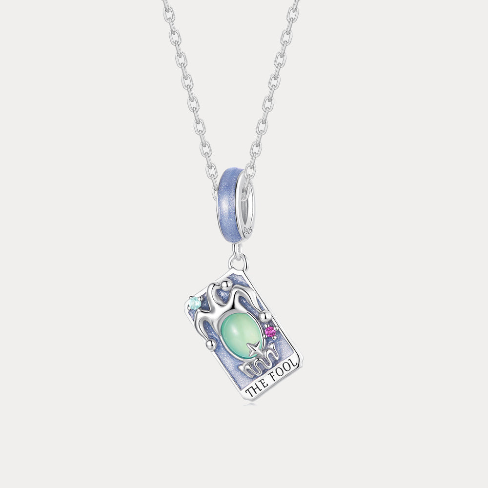 Silver Tarot Card Necklace