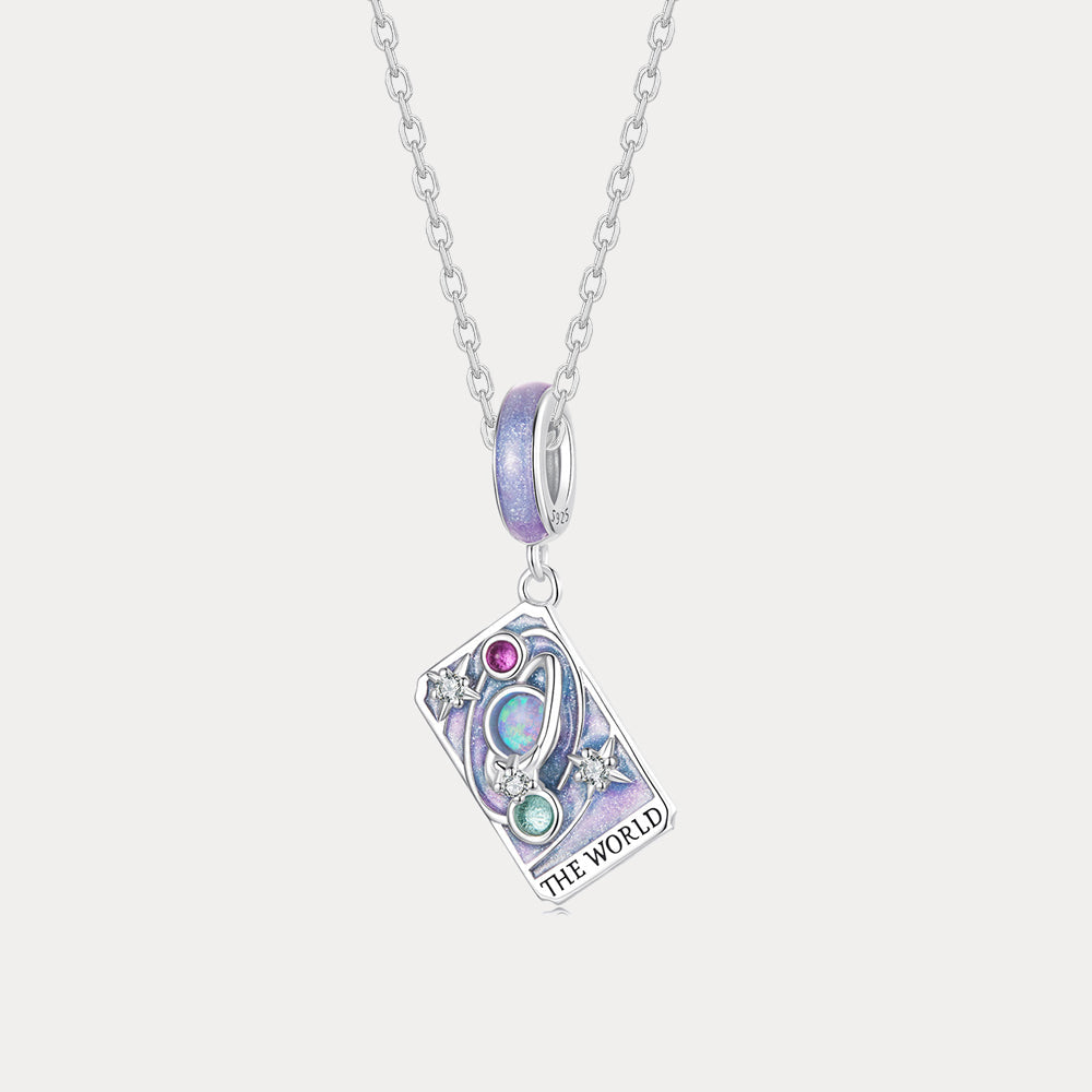Silver Tarot Card Necklace