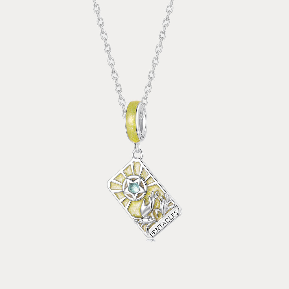 Silver Tarot Card Necklace