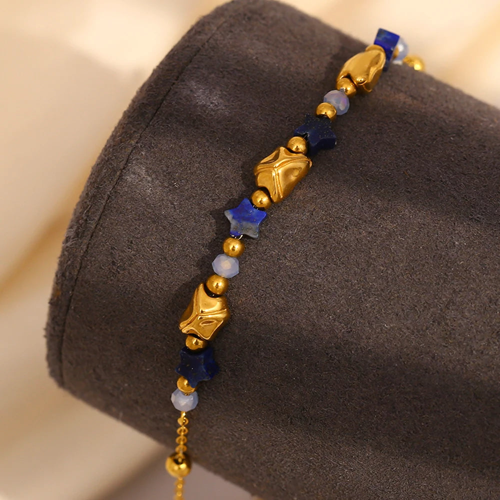 Perceptive Wisdom - Lapis Lazuli Dainty Star Bracelet