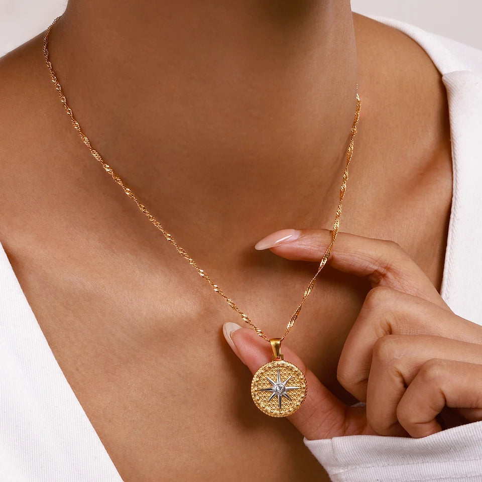 Pathfinder - Compass Gold Necklace