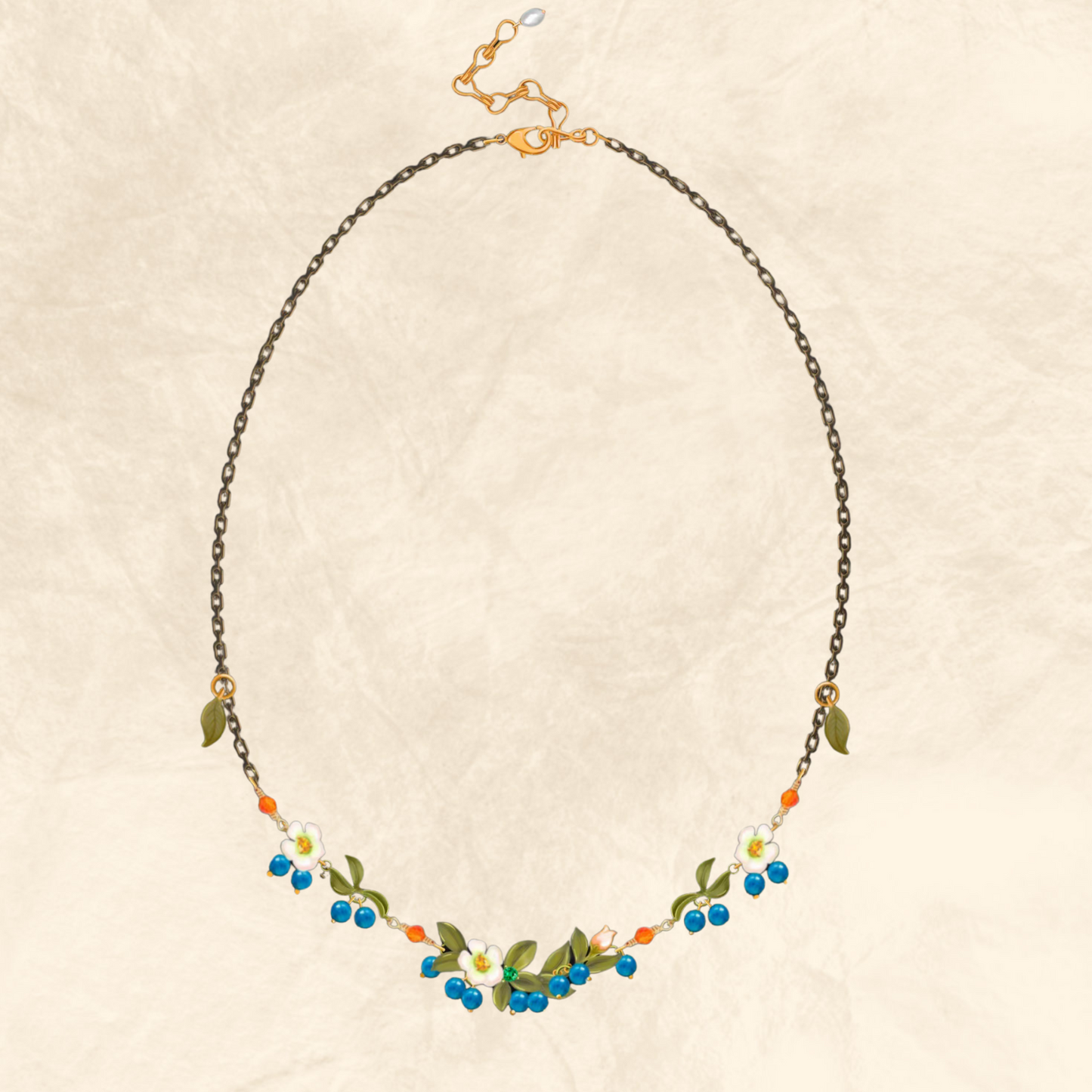 Blueberry Flower Necklace