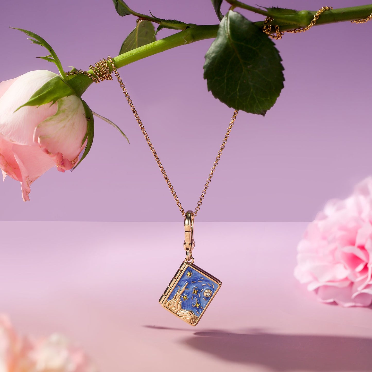 Starry Night Locket Necklace