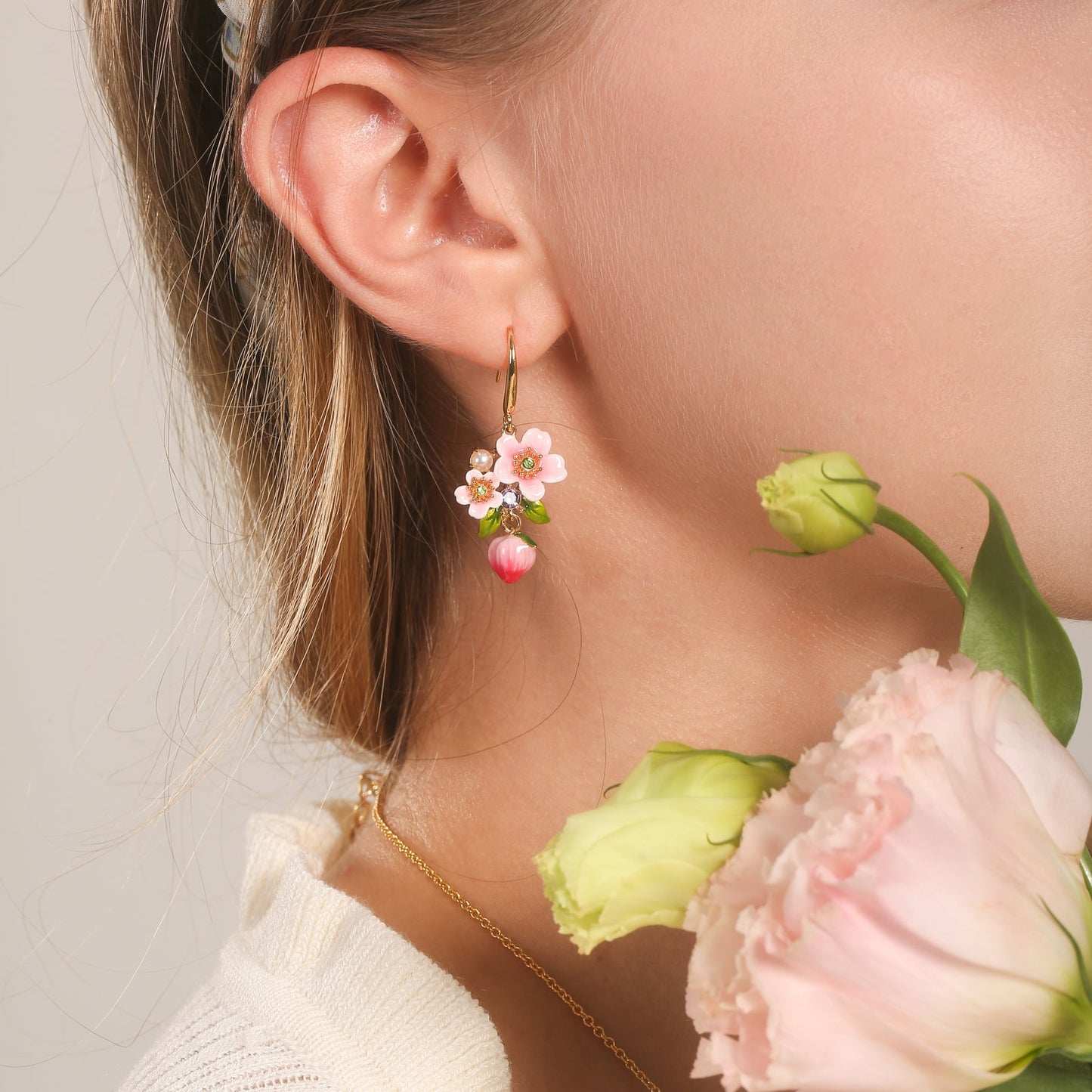 Peach Blossom Earrings
