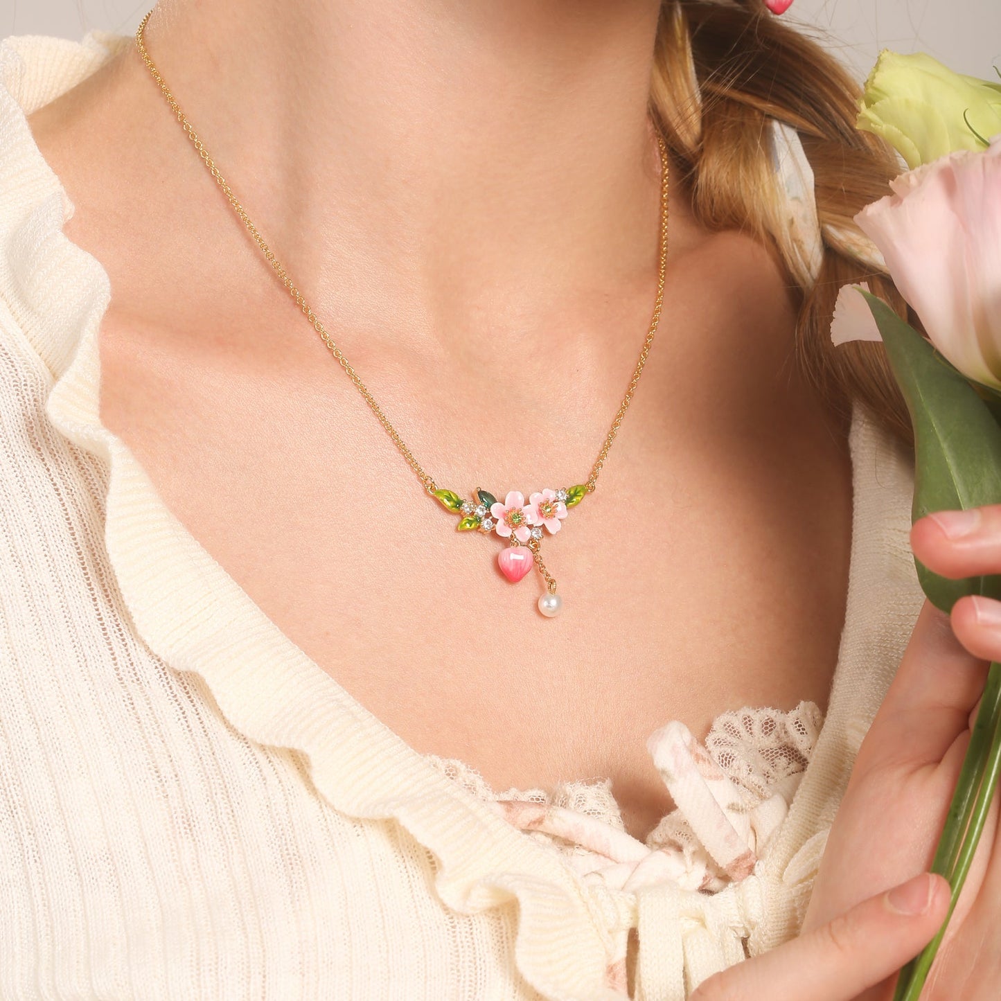 Peach Blossom Necklace