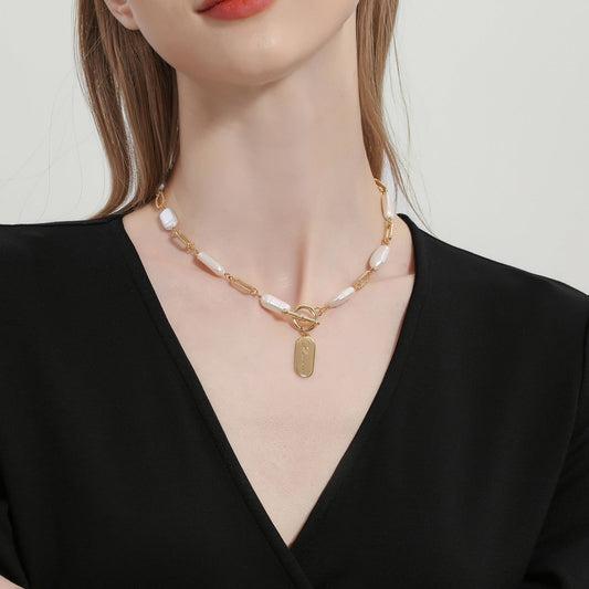 Baroque Pearl Chain Necklace