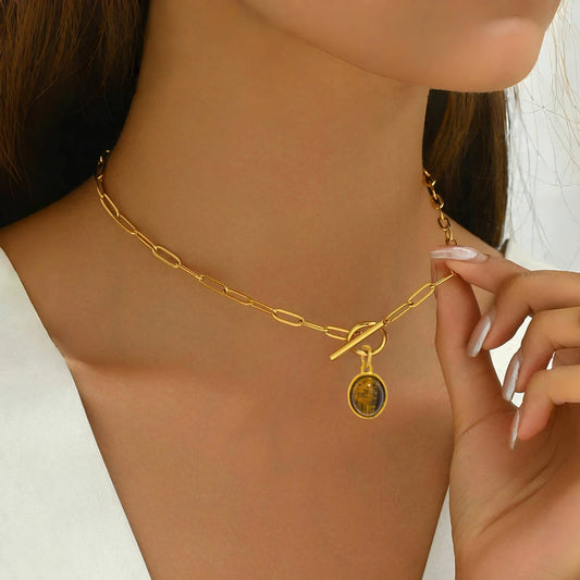 Fearless Spirit – Gold Dainty Tiger’s Eye Necklace