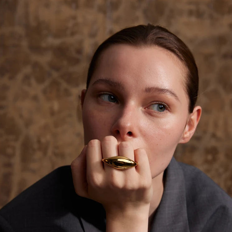 Duality – Double Band Statement Ring in Gold & Silver