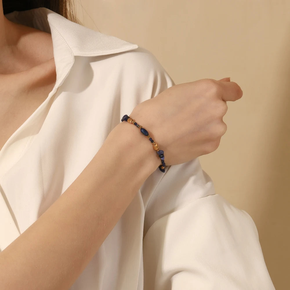 Perceptive Wisdom - Lapis Lazuli Dainty Star Bracelet