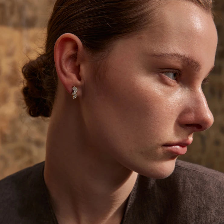 Nova Glow - Stud Wings Earrings with Crystals