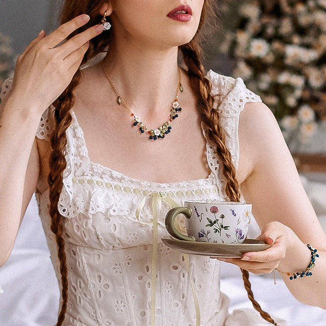 Blueberry Flower Necklace