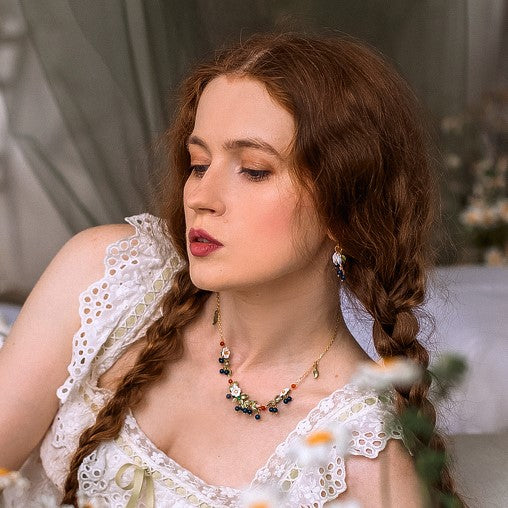 Blueberry Flower Earrings