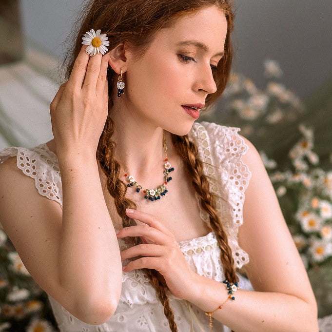 Blueberry Flower Necklace