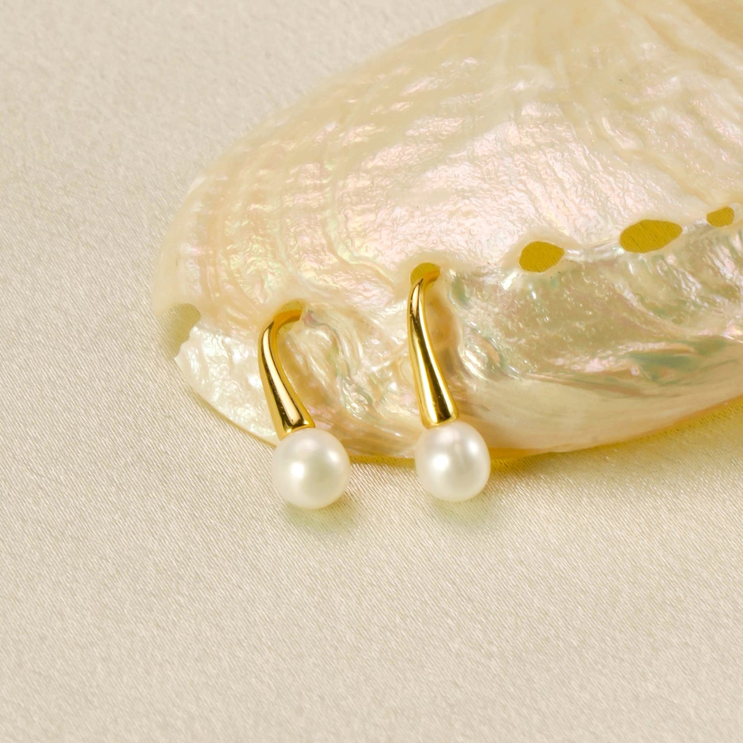 Gold and Pearl Earrings