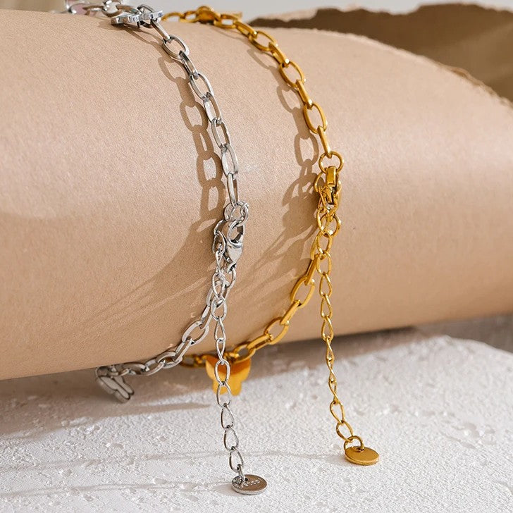 Butterfly Gold / Silver Bracelets with Enamel