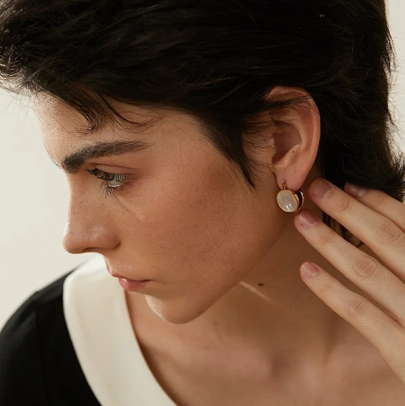 Ocean Treasures - Mother of Pearl Gold Earrings