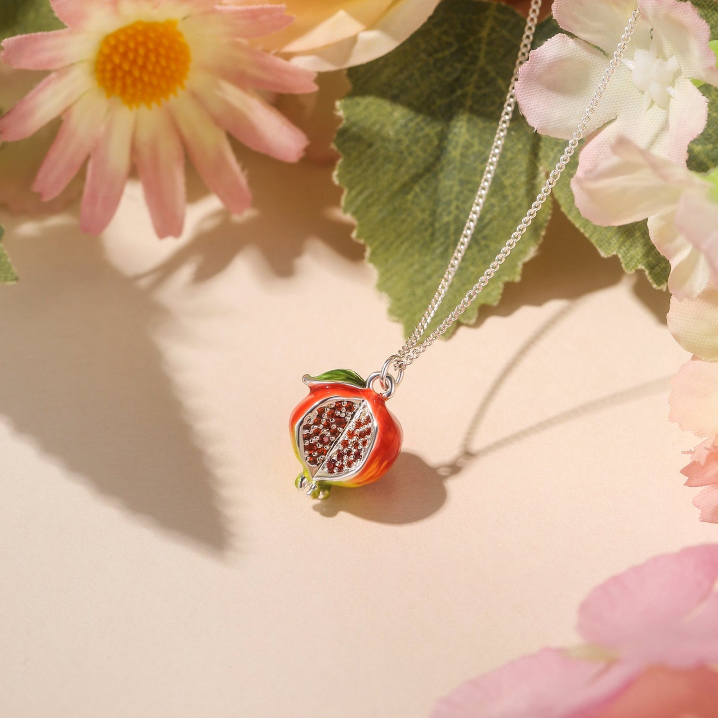 Silver Pomegranate Necklace