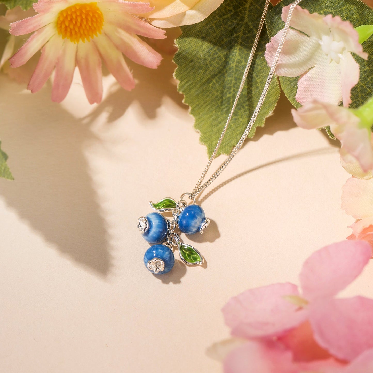Silver Blueberry Necklace