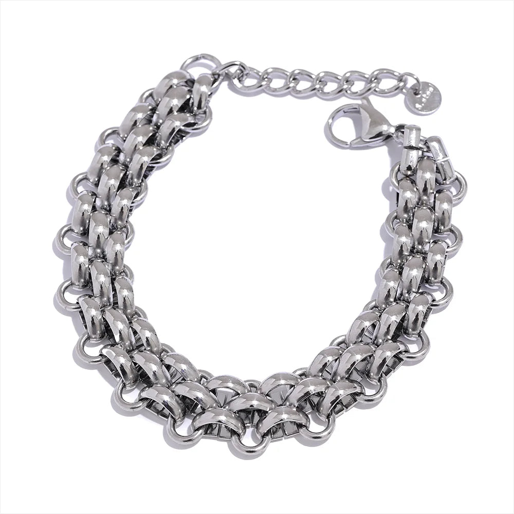 Luminous Link - 18k / Silver Chain Statement Bracelet