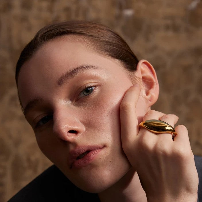 Duality – Double Band Statement Ring in Gold & Silver