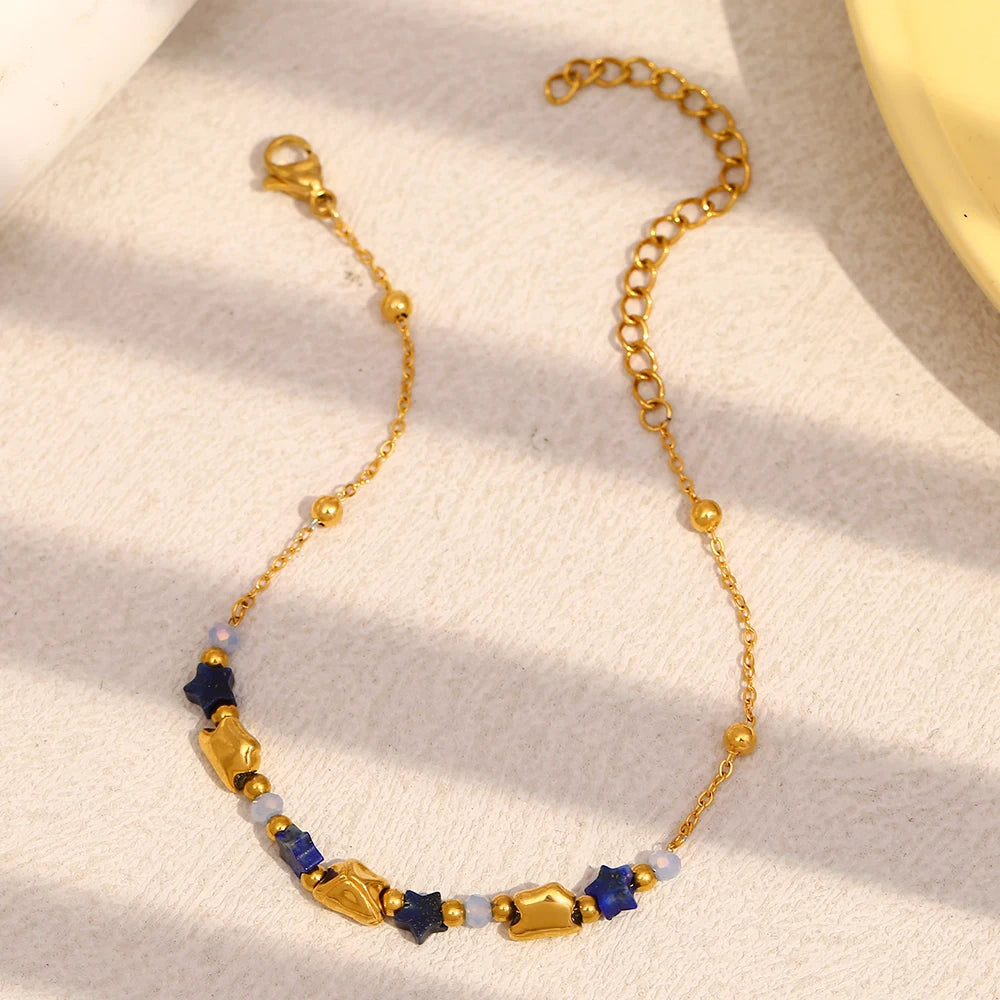 Perceptive Wisdom - Lapis Lazuli Dainty Star Bracelet