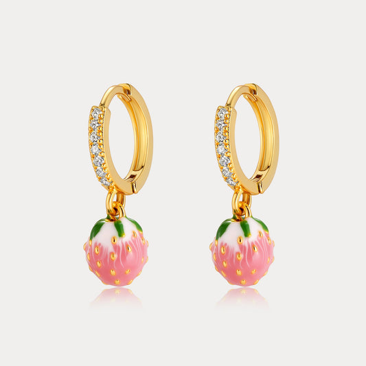 Strawberry Drop Earrings
