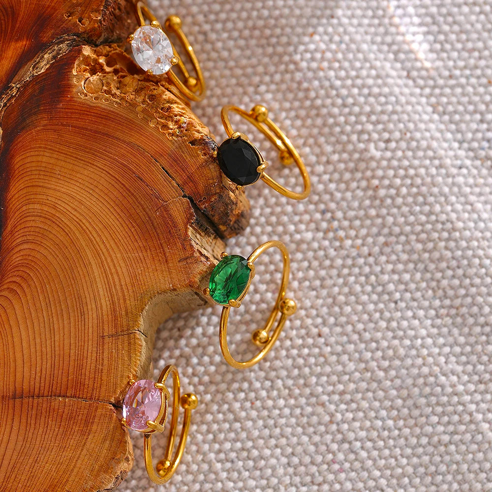 Nova Glow - Prism Gold Adjustable Rings