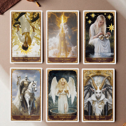 🎨Tarot Guardián Rueda Dorada: Tu Puerta al Destino🔮