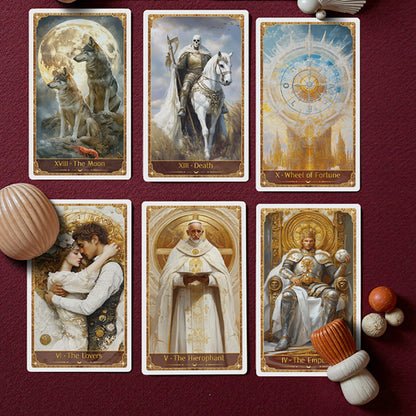 🎨Tarot Guardián Rueda Dorada: Tu Puerta al Destino🔮