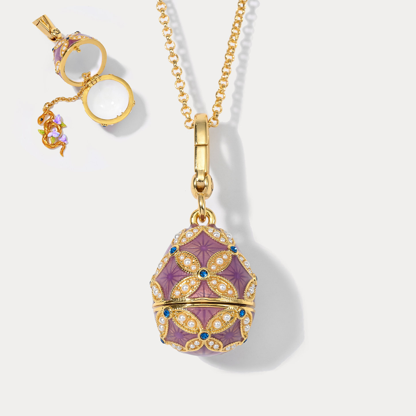 Snake Egg Locket Necklace