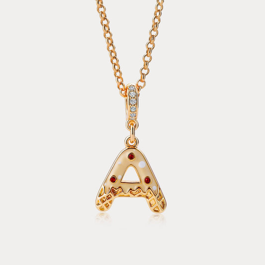 Christmas Letter A Necklace
