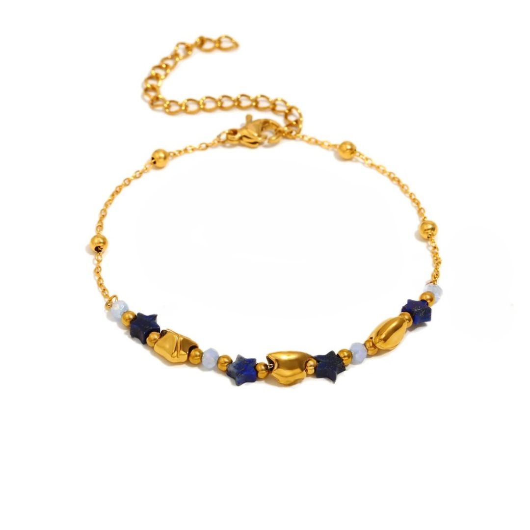 Perceptive Wisdom - Lapis Lazuli Dainty Star Bracelet
