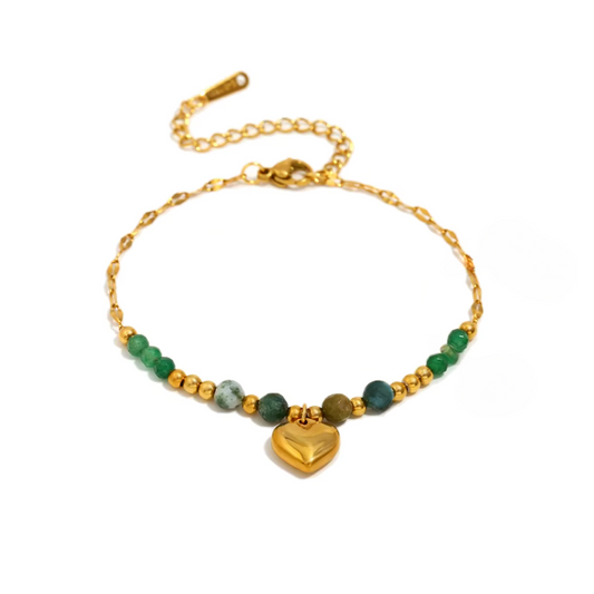 Inner Light - Gold Dainty Bracelet with Agate