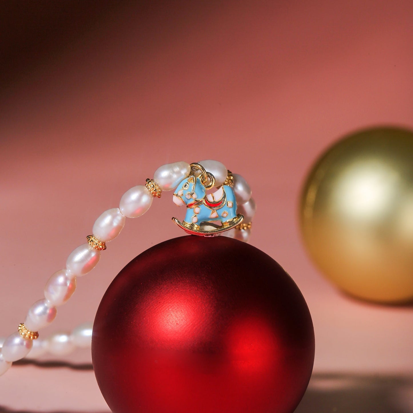 Pearl Rocking Horse Necklace